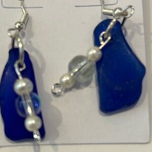 Genuine Sea Tumbled Sea Glass Earrings